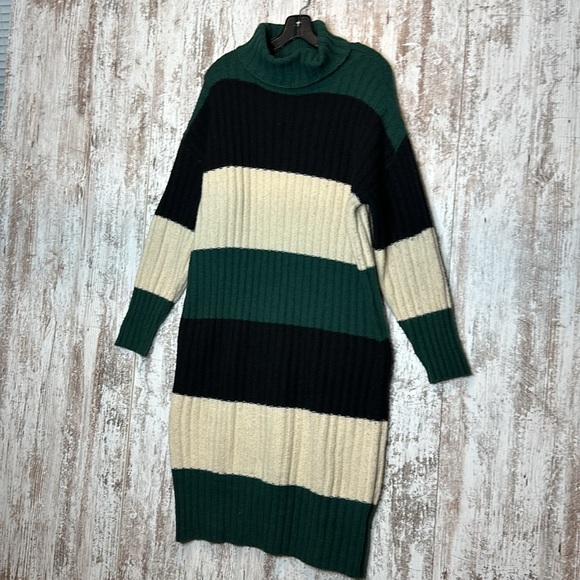 Anna Kay Womens Oversized Knit Wool-Blend Dress, Green Size Small - Picture 9 of 11
